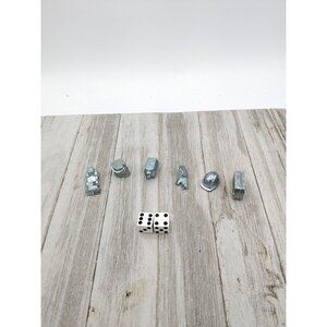 Monopoly City Ed Game Replacement Tokens Pieces Movers Set of 6 And Dice